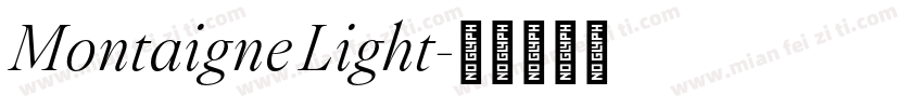 Montaigne Light字体转换